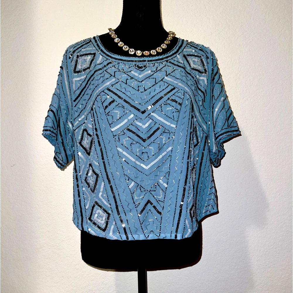 Parker bead embellished top